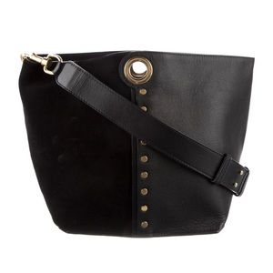 See By Chloe black leather and suede shoulder or crossbody bag